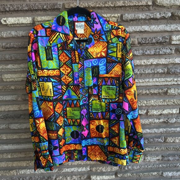 Evelyn Margolis United Airlines Hawaiian Vintage 60s Steward Shirt Size Medium - Picture 12 of 12